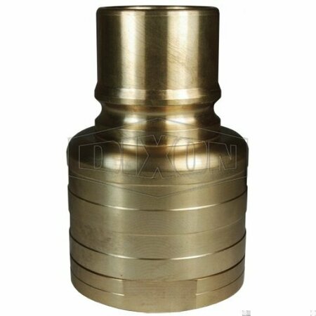 DIXON Quick Disconnect Poppet Valve Plug, 1-1/2 in Nominal, Quick Disconnect Plug x FNPT, Brass, Domestic PS-H12F12-B